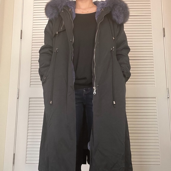 Rabbit fur Parka with a great hood. Gently loved sold as is ~, - Picture 11 of 16